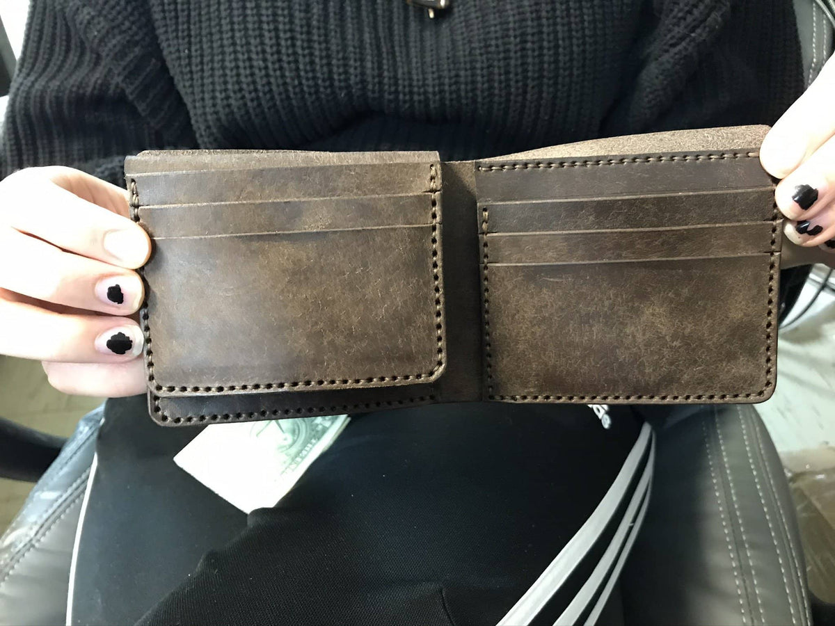 Leather Bifold Wallet ID Flap / Leather Bifold Wallet ID -  Israel