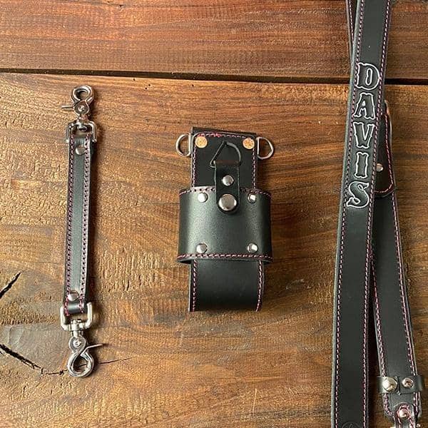 Leather fire deals radio strap