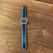 Executive Blue Shell Cordovan Watch Band - 20/18 - Amopelle Co.