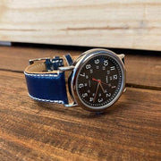 Executive Blue Shell Cordovan Watch Band - 20/18 - Amopelle Co.