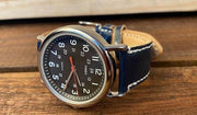 Executive Blue Shell Cordovan Watch Band - 20/18 - Amopelle Co.