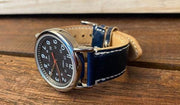 Executive Blue Shell Cordovan Watch Band - 20/18 - Amopelle Co.