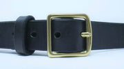 The Hector Belt - Black & Brown - Brass & Nickle - Amopelle Co.
