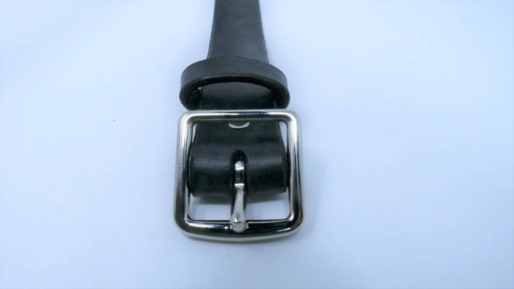 The Hector Belt - Black & Brown - Brass & Nickle - Amopelle Co.