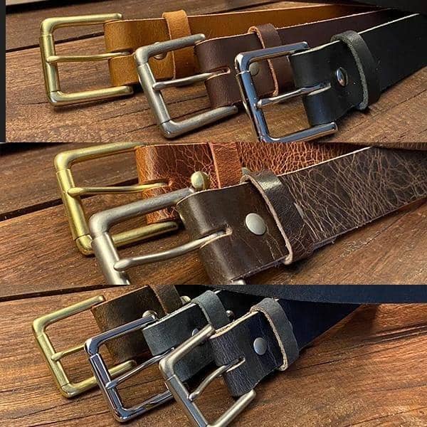 The Lumberjack's Buffalo Leather Belt - Amopelle Co.